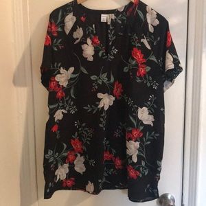 Old Navy New Floral Blouse- T-shirt- New XL Tall